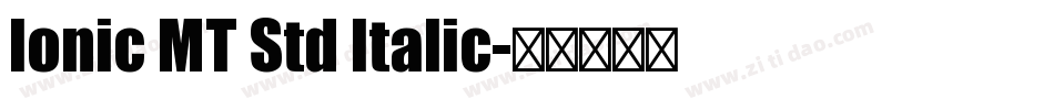 Ionic MT Std Italic字体转换